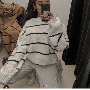 Oak+fort knit striped oversized sweater